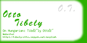 otto tibely business card